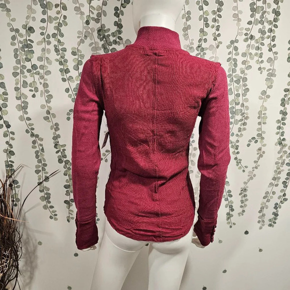 Free People Freya Mock Neck Top Sz M - Picture 8 of 11